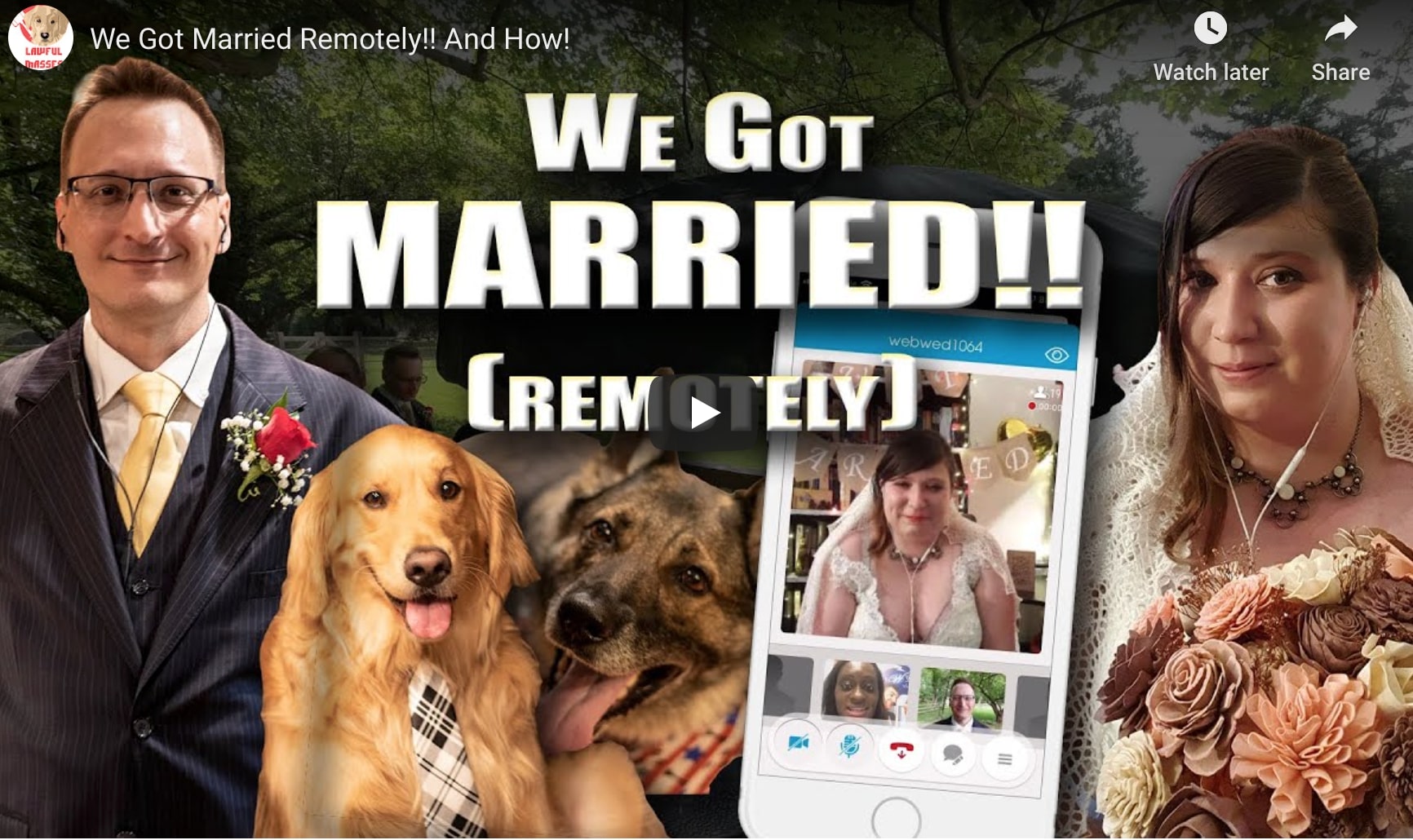 We got married remotely